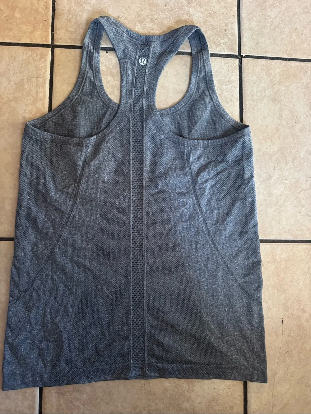 lululemon athletica Heather Charcoal Racerback Tank